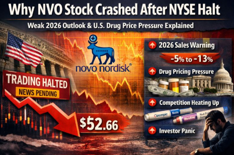 Why NVO Stock Plunged After NYSE Halt: Weak 2026 Outlook and U.S. Drug Price Pressure Explained - Article cover image